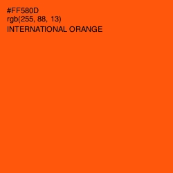 #FF580D - International Orange Color Image